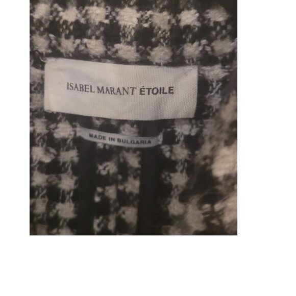 Isabel Marant Black & White Tweed Collarless Blazer Jacket. Size 6 - Picture 3 of 5